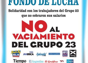 Colaborá con el fondo de lucha del Grupo 23
