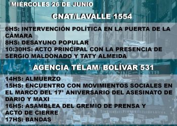 #26J: Jornada de lucha a un año de los 357 despidos en Télam