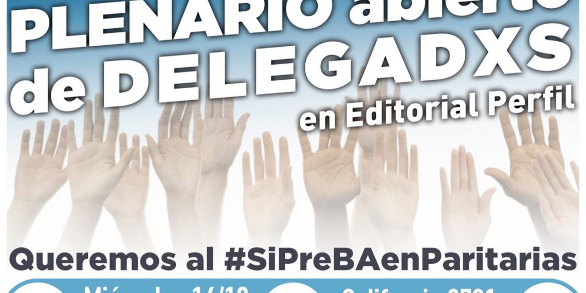 Plenario Abierto de delegadxs frente a Editorial Perfil