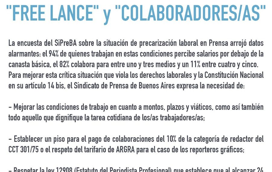 Convocatoria a Free Lance y Colaboradores/as