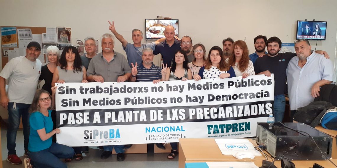 El SiPreBA y la Mesa Nacional de Prensa reclamaron la continuidad del personal precarizado de Radio Nacional
