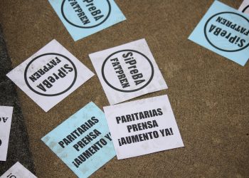 EL SiPreBA realizó un acto frente a Perfil y mantiene el reclamo salarial