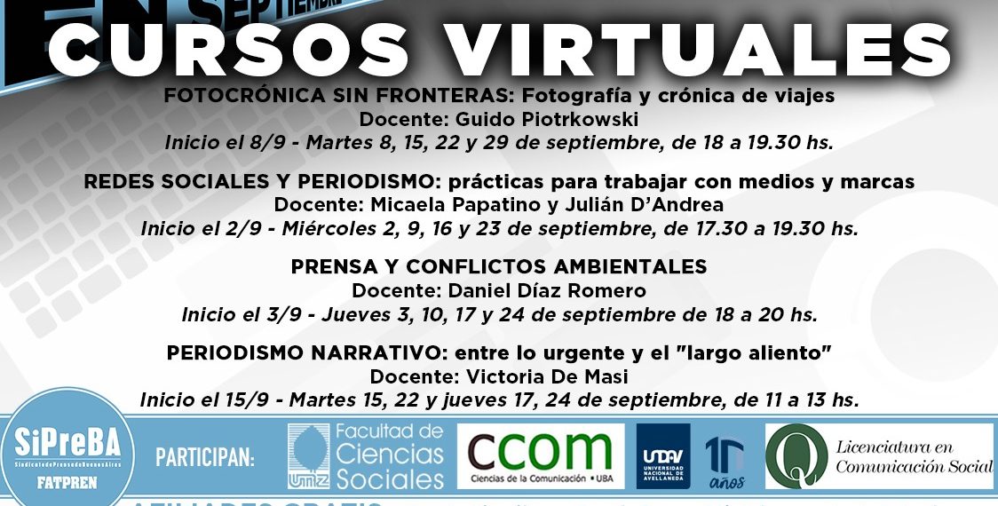 En septiembre 2020 seguimos formándonos con cursos virtuales