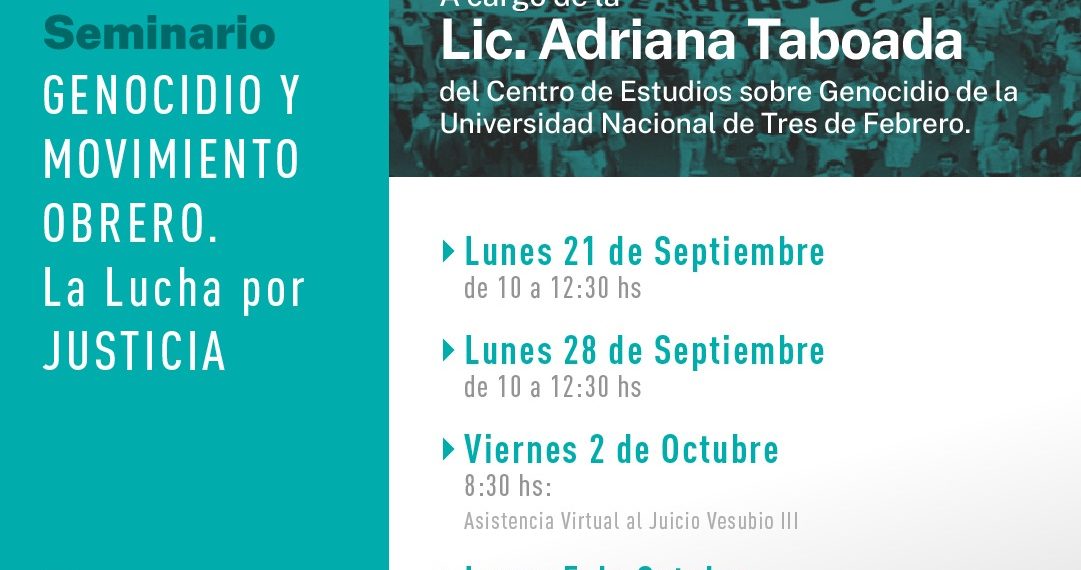 Seminario Genocidio y Movimiento Obrero