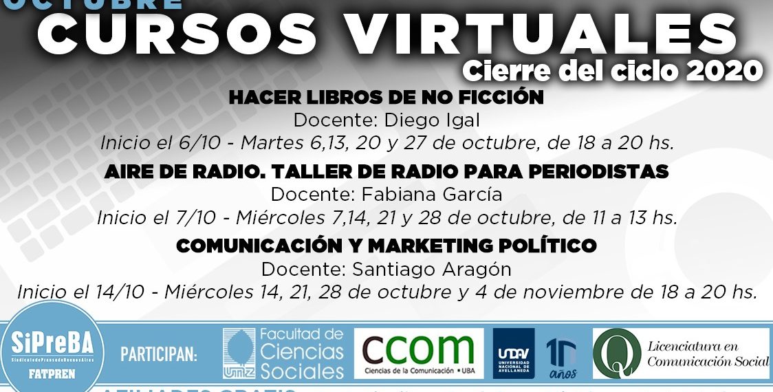 En octubre 2020 seguimos formándonos con cursos virtuales