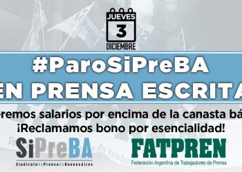 #ParoSiPreBA en prensa escrita este jueves 3/12