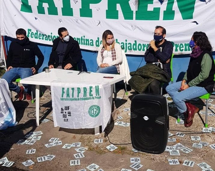 Conferencia del #ParoEnPrensa de FATPREN por la Paritaria 541/08