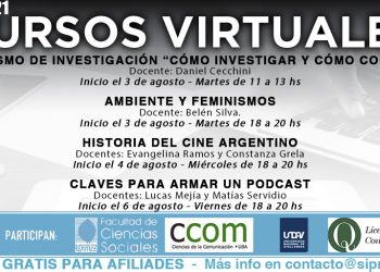 Cursos virtuales: oferta para el mes de agosto