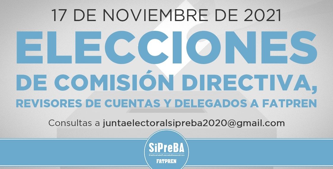 Elecciones SiPreBA 2021: comunicación de la Junta Electoral