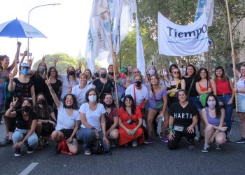 El SiPreBA marchó por equidad en los medios el 8M 2022