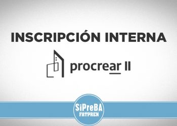 Imagen web placa inscripción interna sipreba procrear julio 2022 2