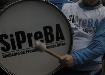 Bombo SiPreBA en baja - junio 2024 - crédito somos télam