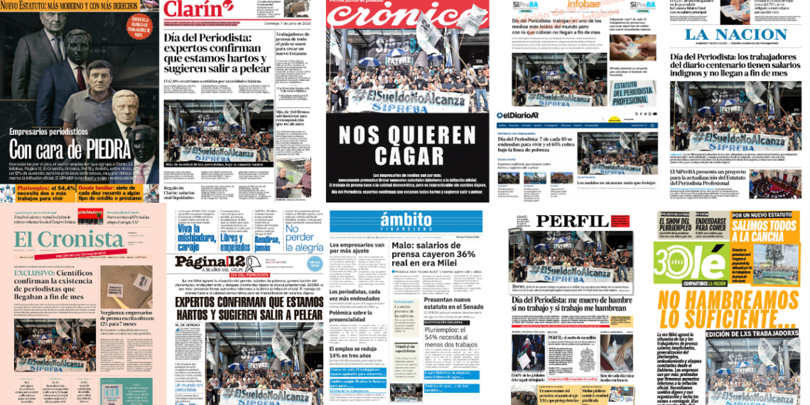 Día del periodista: llevamos a las tapas nuestro reclamo salarial